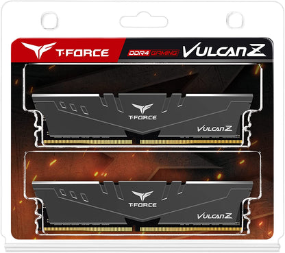 T-Force Vulcan Z DDR4 16GB Kit (2X8Gb) 3600Mhz (PC4-28800) CL18 Desktop Memory Module Ram TLZGD416G3600HC18JDC01 - Gray